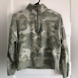 Army green half zip up